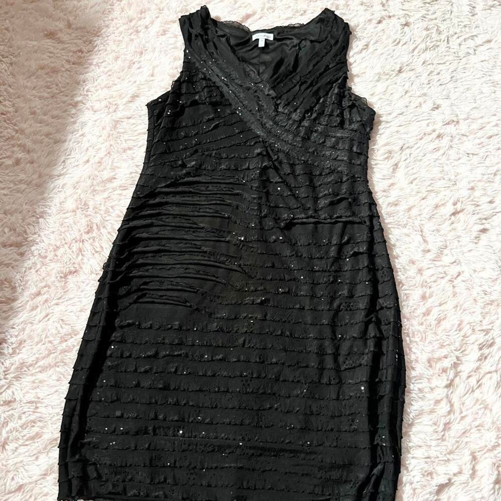 Black‎ Ruffle Sparkle Dark Fairy Whimsygoth Whimsical Romance Celestial Dress